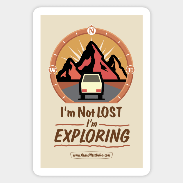 I'm Exploring, light Sticker by CampWestfalia